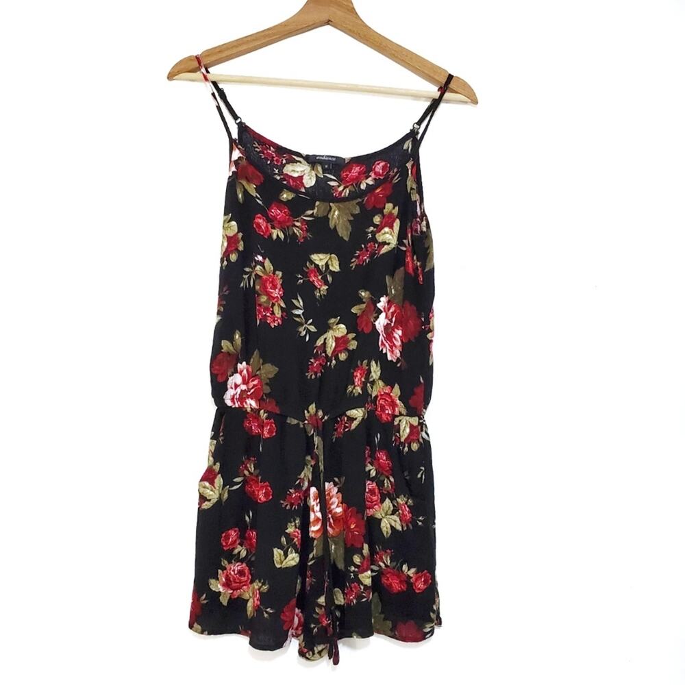 Ambiance | Floral Crepe Textured Spaghetti Strap Lightweight Romper